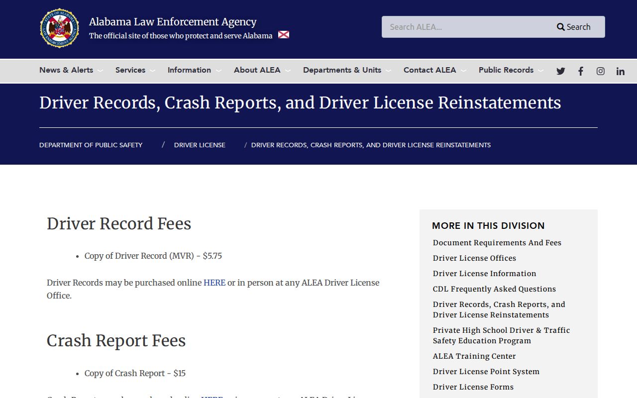 Choctaw County traffic court records ALEA driver records